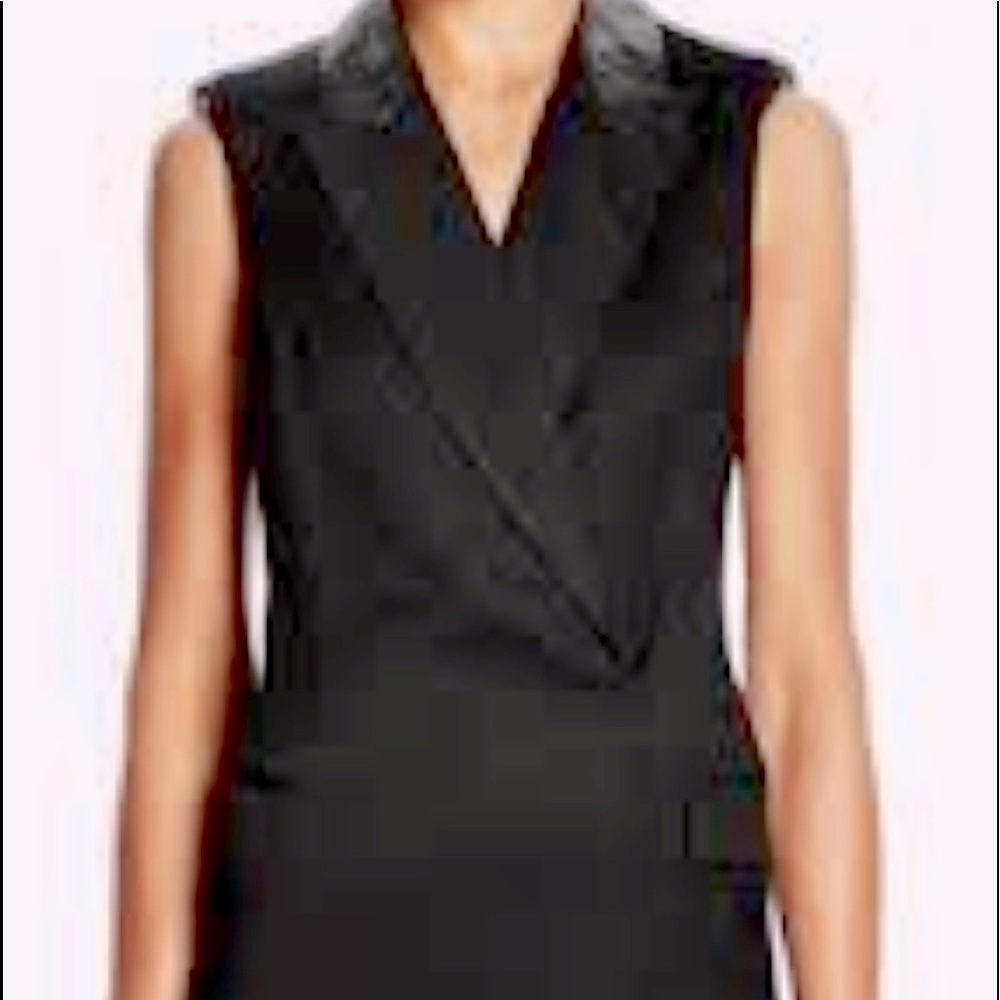 Rachel Zoe Short Tuxedo Dress, Leather collar. Size 4. Excellent condition